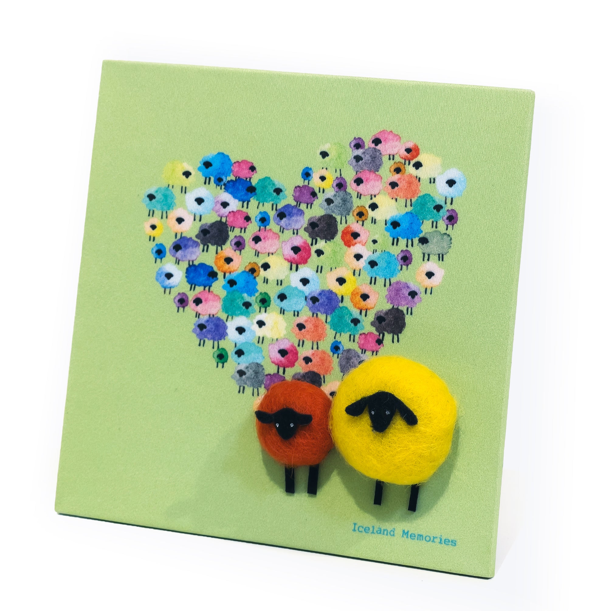 Magnet board - Flock of love, bright green